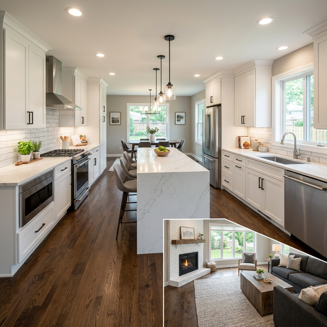 Full Kitchen & Living Room Remodel in Wayne, NJ 07470 - Jersey Elite Construction